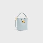 MINI BUCKET LOUISE IN SMOOTH CALFSKIN ICE BLUE - Image 2